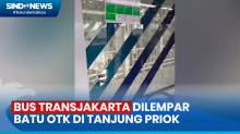 Viral! Bus TransJakarta Dilempar Batu Orang Tak Dikenal di Tanjung Priok Jakut