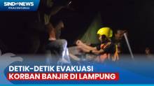 Puluhan Warga Terjebak Banjir di Lampung, Evakuasi Berlangsung Dramatis