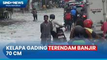 Kelapa Gading Terendam Banjir 70 Cm, Banyak Kendaraan Mati Mesin
