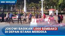 Jokowi Bagikan 1.000 Paket Sembako di Depan Istana Merdeka Jelang Lebaran
