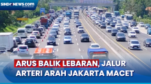 Jalur Arteri Karawang hingga Tol Cikampek ke Arah Jakarta Macet Akibat Arus Balik Lebaran