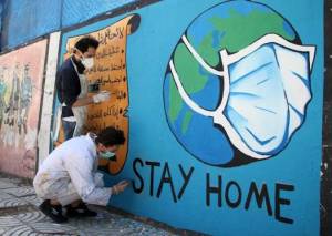 Solidaritas Hadapi Virus Corona, Para Seniman Sampaikan Pesan lewat Grafiti