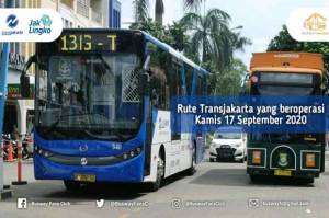 Ini Rute Transjakarta yang Beroperasi pada Kamis 17 September 2020
