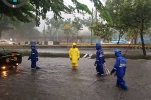 Jakarta Diguyur Hujan Deras, 7 RT dan 19 Ruas Jalan Tergenang Banjir
