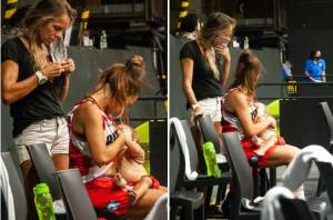 Basket Gempar! Antonella Gonzalez Menyusui Putrinya 11 Bulan di Lapangan