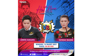 Turnamen Biliar Hot Nine: Fathrah Masum Bentrok Annita Kanjaya di Perempat Final, Minggu (14/3)
