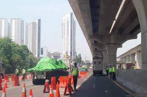 Titik Penyekatan KM 31 Tol Jakarta-Cikampek Sepi Kendaraan Pemudik