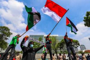 Polisi Amankan 12 Orang Kader HMI Peserta Aksi Bela Palestina