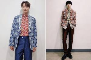 Pakai Batik Rancangan Ridwan Kamil, Leeteuk dan Yesung Super Junior Siap Kondangan