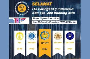 ITS Peringkat 3 Kampus Terbaik se-Indonesia versi THE Asia University Rankings