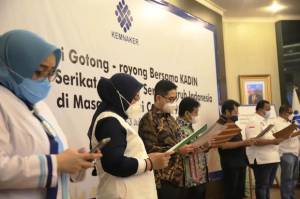 Kemnaker, Apindo, Kadin dan Pekerja Gelar Deklarasi Gotong Royong Hadapi Pandemi