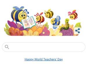 Menampilkan Lebah Lucu, Google Doodle Turut Memperingati Hari Guru