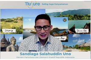 Sandiaga Uno menyambut baik peluncuran Tlusure, aplikasi yang diharapkan mampu membuat wisatawan lebih nyaman untuk berwisata di Tanah Air.