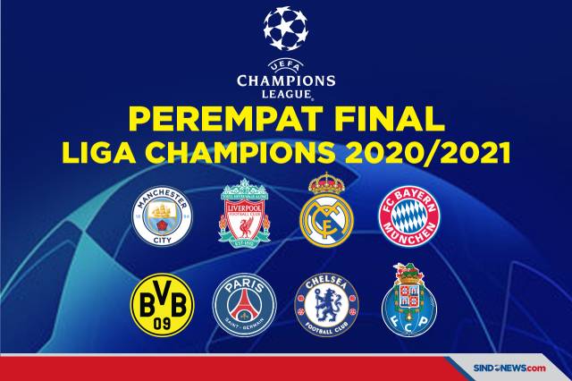 SINDOgrafis: Hasil Drawing Perempat Final Liga Champions 2020/2021