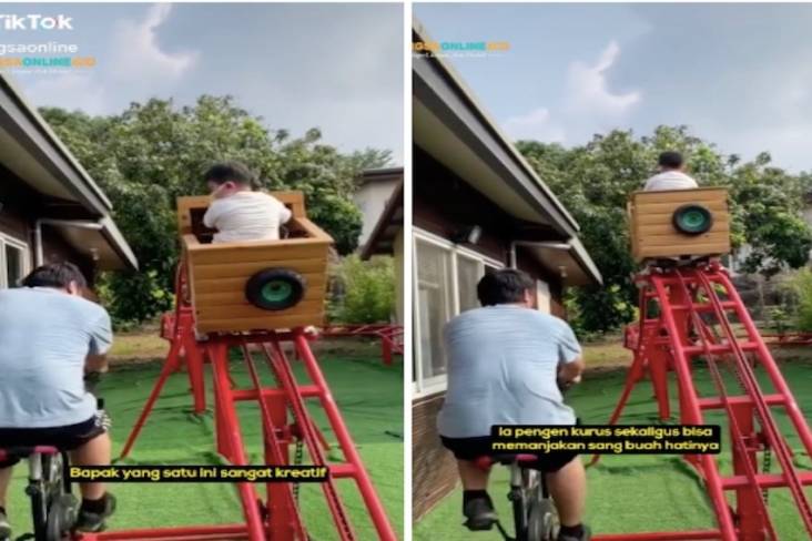 Viral! Seorang Ayah Bangun Roller Coaster Mini Demi Anak, Kreatifnya Bikin Sehat