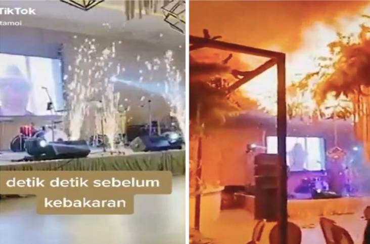 Viral! Pesta Pernikahan dengan Kembang Api Berujung Kebakaran