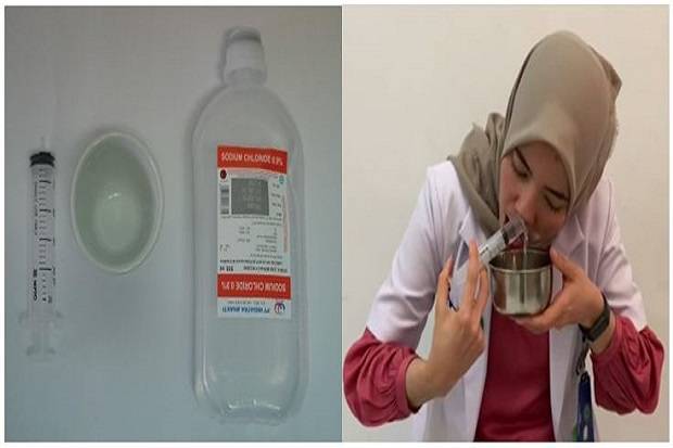 Cara membersihkan hidung dengan cairan infus