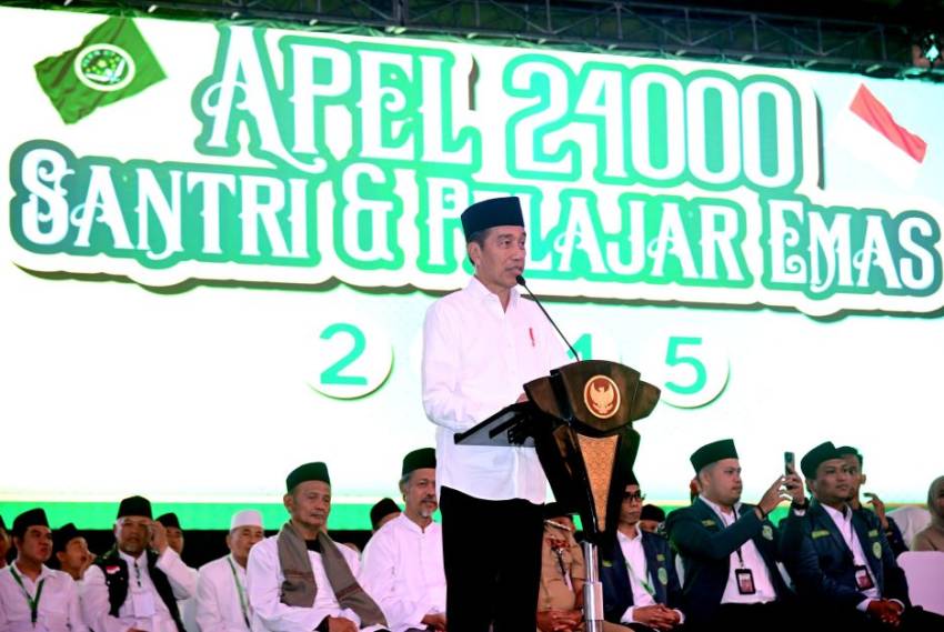 Demi Kemajuan Bangsa, Jokowi Ajak Santri Gunakan Hak Pilihnya di Pemilu 2024