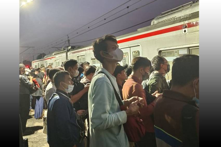 KRL Relasi Tanah Abang-Rangkasbitung Gangguan di Stasiun Pondok Ranji