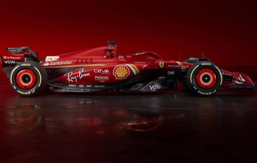 Keren, Begini Penampakan Tim Balap Ferrari untuk Formula 1 2024