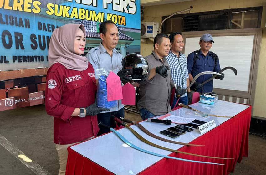 50 Remaja Bermotor Konvoi Serang Pengguna Jalan di Sukabumi, 2 Korban Luka Bacok