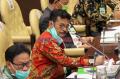 Raker dengan Komisi IV, Mentan Syahrul Yasin Limpo Pamer Kalung Antivirus Corona