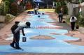 Mural 3D Hiasi Jalan Aspal Museum Basoeki Abdullah