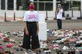 Letakkan 500 Pasang Sepatu, Aktivis Desak Pengesahan RUU Penghapusan Kekerasan Seksual