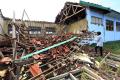 Tak Kuat Menahan Guyuran Hujan, Bangunan Sekolah di Indramayu Ambruk