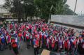 Menolak PHK Sepihak, Ratusan Buruh Gelar Aksi Unjuk Rasa di PT Indolakto