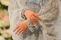 Potret Ria Ricis Tampil Cantik nan Anggun Berbalut Gaun Biru Pastel di Pengajian Jelang Pernikahannya
