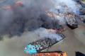 15 Kapal Nelayan Terbakar di Pelabuhan Tegal