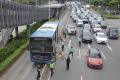 Transjakarta Kembali Alami Kecelakaan, Kali ini Tabrak Separator Jalan