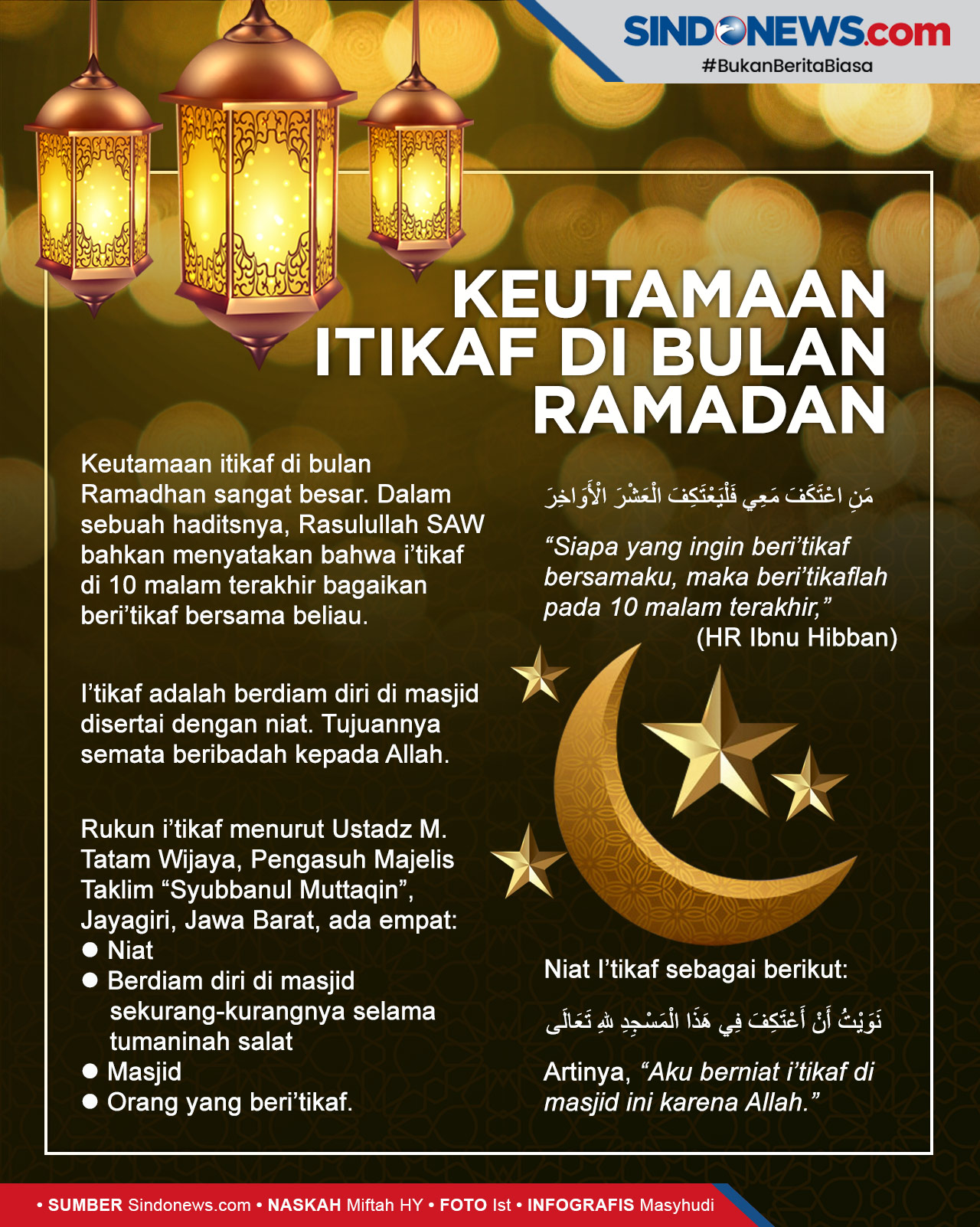 SINDOgrafis: Keutamaan Itikaf di Bulan Ramadhan dan Cara Niatnya