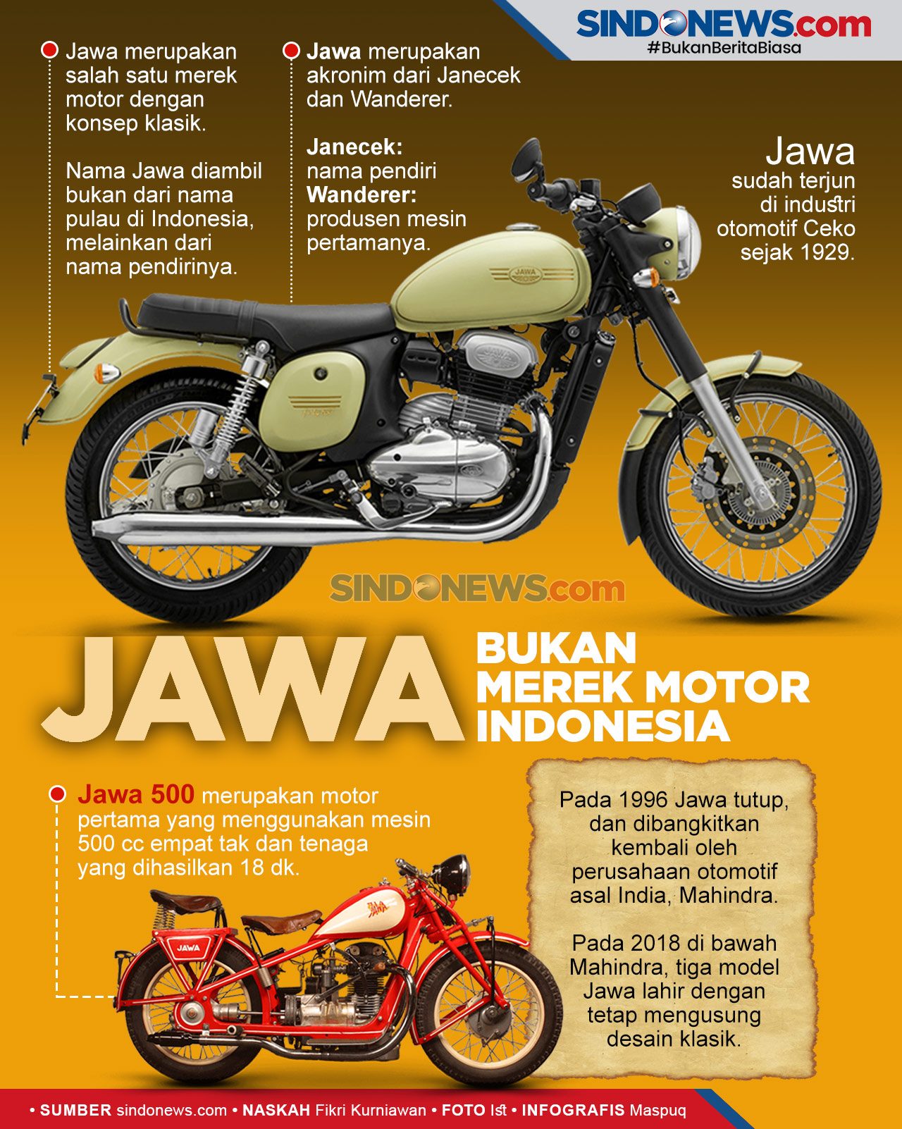 SINDOgrafis: Motor Jawa, Tidak Ada Hubungannya dengan Indonesia