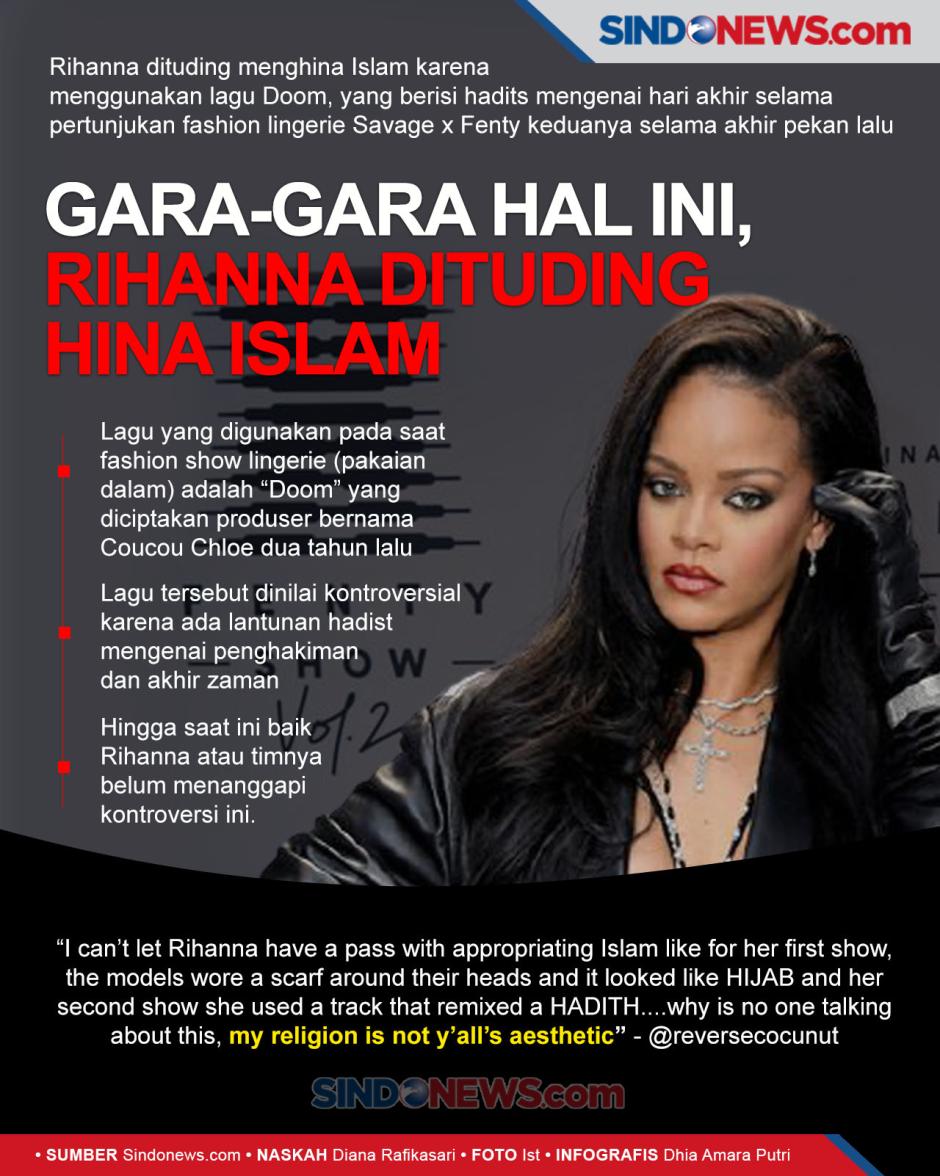 Sindografis Rihanna Dituding Telah Hina Islam Gara Gara Hal Ini