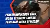 Pengemudi Mabuk Tuak, Mobil Terbalik Tabrak Pembatas Jalan di Medan