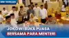 Buka Puasa Bersama Para Menteri di Istana, Jokowi Duduk Semeja dengan Prabowo