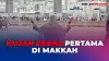 Momen Makkah Diguyur Hujan Deras Pertama di Musim Haji, Jemaah Lempar Doa ke Langit