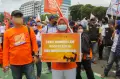 Buruh Kembali Gelar Aksi Penolakan UU Cipta Kerja di DPR