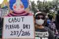 Aksi Unjuk Rasa Tolak Penggusuran di Balaikota Jakarta