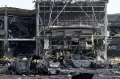 Pusat Perbelanjaan di Kiev Porak-poranda Usai Dibom Militer Rusia