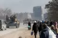 Penampakan Tank-tank Pasukan Pro-Rusia Kepung Mariupol Selatan Ukraina