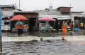 Kawasan Muara Angke Kembali Diterjang Banjir Rob