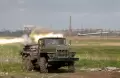 Roket Ganda BM-21 Grad Pasukan Pro-Rusia Gempur Pabrik Baja Azovstal