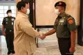 Prabowo Subianto Terima Laporan Kenaikan Pangkat Pati di Kemhan
