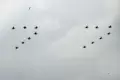 Aksi Pesawat Tempur F-16 dan Helikopter di Langit Jakarta Saat Perayaan HUT RI ke-77
