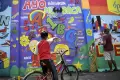 Warna-Warni Mural Kampung Literasi di Jakarta