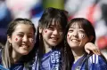 Hebohnya Suporter Samurai Biru Jelang Jepang vs Kosta Rika
