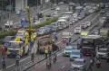 Dua Truk Alami Kecelakaan Beruntun di Tol Dalam Kota Jakarta